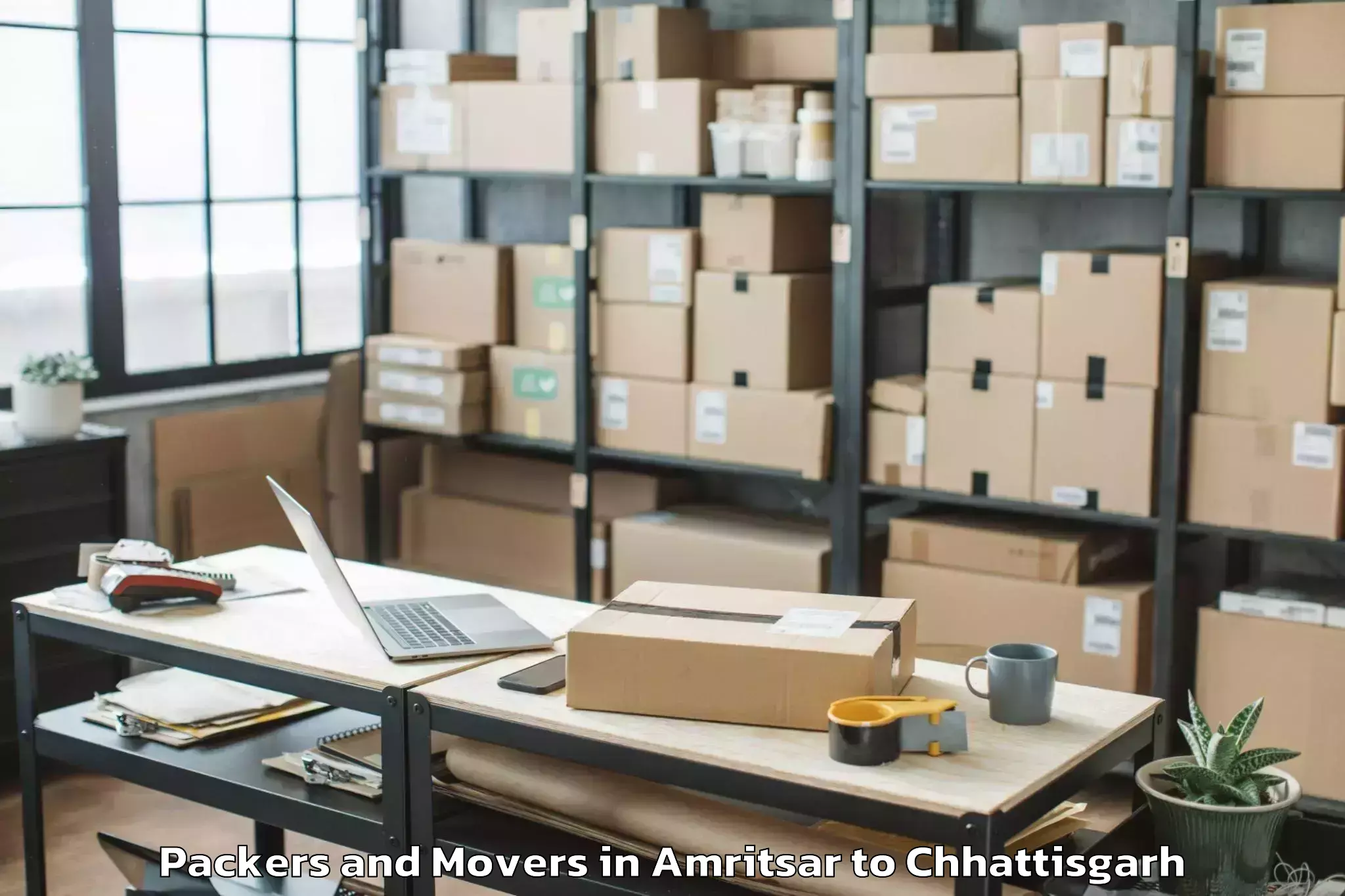 Affordable Amritsar to Jashpur Packers And Movers